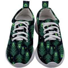 Peacock Pattern Kids Athletic Shoes