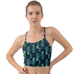 Peacock Pattern Mini Tank Bikini Top