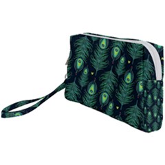 Peacock Pattern Wristlet Pouch Bag (Small)