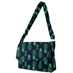 Peacock Pattern Full Print Messenger Bag (L)