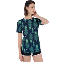 Peacock Pattern Perpetual Short Sleeve T-Shirt