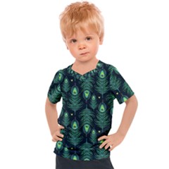 Peacock Pattern Kids  Sports T-Shirt