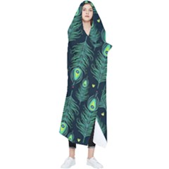 Peacock Pattern Wearable Blanket