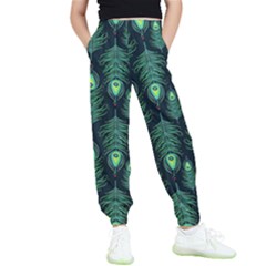 Peacock Pattern Kids  Joggers