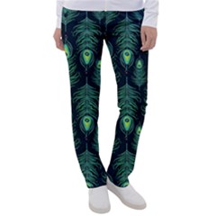 Peacock Pattern Women s Casual Pants