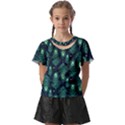 Peacock Pattern Kids  Front Cut T-Shirt View1