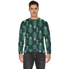 Peacock Pattern Men s Fleece Sweatshirt