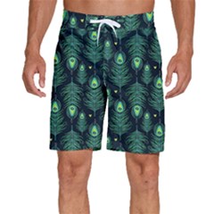 Peacock Pattern Men s Beach Shorts