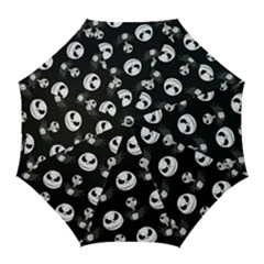 Jack Print, White, Before, Plain, Black, Simple, Christmas Golf Umbrellas by nateshop