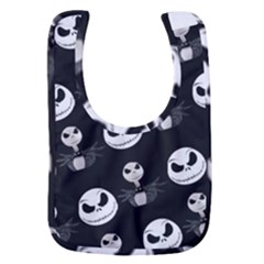 Jack Print, White, Before, Plain, Black, Simple, Christmas Baby Bib by nateshop