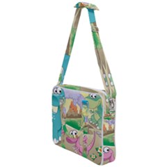 Kids Mural Cartoon Dinosaur Cross Body Office Bag by nateshop