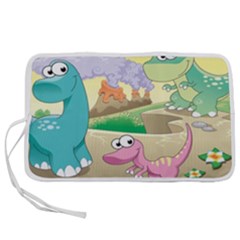 Kids Mural Cartoon Dinosaur Pen Storage Case (l) by nateshop