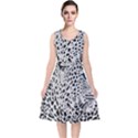 Leopard In Art, Animal, Graphic, Illusion V-Neck Midi Sleeveless Dress  View1