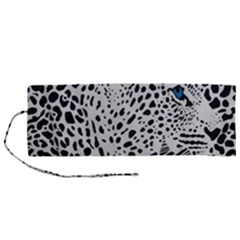 Leopard In Art, Animal, Graphic, Illusion Roll Up Canvas Pencil Holder (m) by nateshop