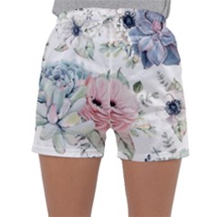 Nature, Floral, Flower, Print, Vintage Sleepwear Shorts by nateshop