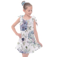 Nature, Floral, Flower, Print, Vintage Kids  Tie Up Tunic Dress by nateshop