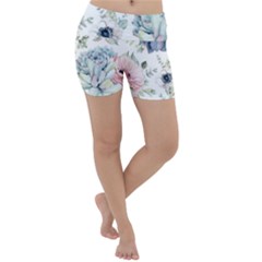 Nature, Floral, Flower, Print, Vintage Lightweight Velour Yoga Shorts by nateshop