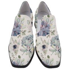 Nature, Floral, Flower, Print, Vintage Women Slip On Heel Loafers by nateshop