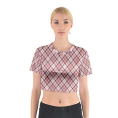 Pink Burberry, Abstract Cotton Crop Top by nateshop