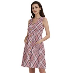Pink Burberry, Abstract Sleeveless Dress With Pocket