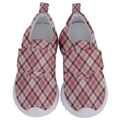 Pink Burberry, Abstract Kids  Velcro No Lace Shoes