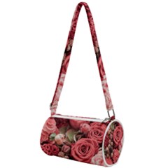 Pink Roses, Flowers, Love, Nature Mini Cylinder Bag by nateshop