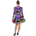 Cartoon Graffiti, Art, Black, Colorful Long Sleeve Panel Dress View2