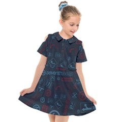 Background, Creed Kids  Short Sleeve Shirt Dress