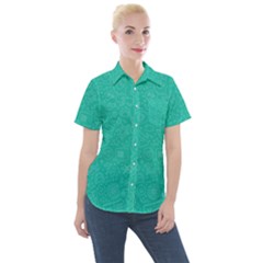 Background, Doodle, Pattern, Women s Short Sleeve Pocket Shirt