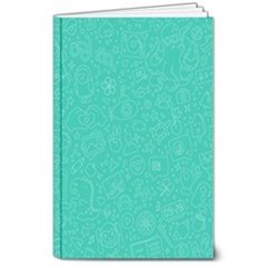 Background, Doodle, Pattern, 8  X 10  Softcover Notebook by nateshop