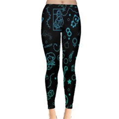 Cartoon, Halloween, Black, Dark Inside Out Leggings