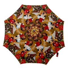 Cartoons, Disney, Merry Christmas, Minnie Hook Handle Umbrellas (large) by nateshop