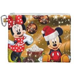 Cartoons, Disney, Merry Christmas, Minnie Canvas Cosmetic Bag (xxl) by nateshop