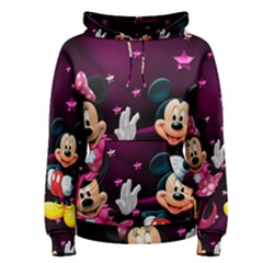 Cartoons, Disney, Mickey Mouse, Minnie Women s Pullover Hoodie by nateshop