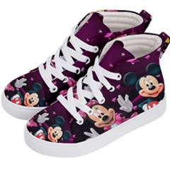 Cartoons, Disney, Mickey Mouse, Minnie Kids  Hi-top Skate Sneakers by nateshop