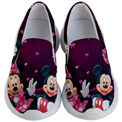 Cartoons, Disney, Mickey Mouse, Minnie Kids Lightweight Slip Ons by nateshop