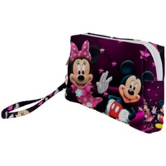 Cartoons, Disney, Mickey Mouse, Minnie Wristlet Pouch Bag (small) by nateshop