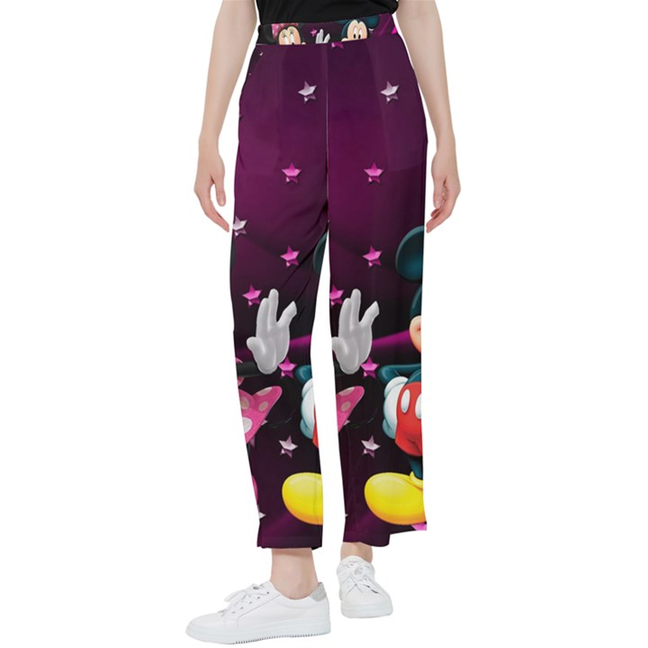 Cartoons, Disney, Mickey Mouse, Minnie Women s Pants 