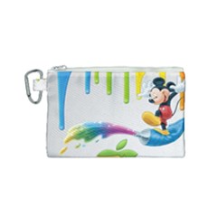 Mickey Mouse, Apple Iphone, Disney, Logo Canvas Cosmetic Bag (small)