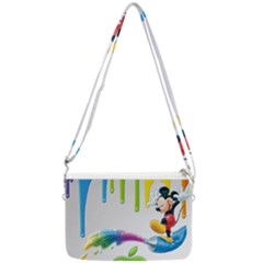 Mickey Mouse, Apple Iphone, Disney, Logo Double Gusset Crossbody Bag by nateshop