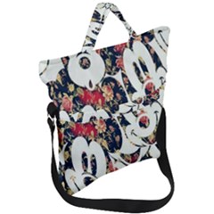 Mickey Mouse, Cartoon, Cartoon Character Fold Over Handle Tote Bag by nateshop
