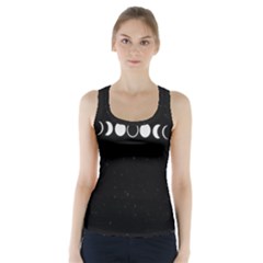 Moon Phases, Eclipse, Black Racer Back Sports Top