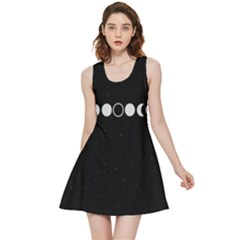 Moon Phases, Eclipse, Black Inside Out Reversible Sleeveless Dress