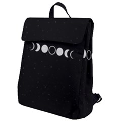 Moon Phases, Eclipse, Black Flap Top Backpack