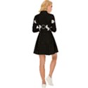 Moon Phases, Eclipse, Black Long Sleeve Velour Longline Dress View4