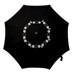 Moon Phases, Eclipse, Black Hook Handle Umbrellas (large) by nateshop