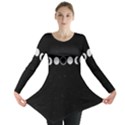 Moon Phases, Eclipse, Black Long Sleeve Tunic  View1