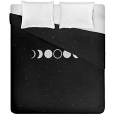 Moon Phases, Eclipse, Black Duvet Cover Double Side (california King Size) by nateshop