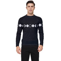 Moon Phases, Eclipse, Black Men s Long Sleeve Rash Guard by nateshop