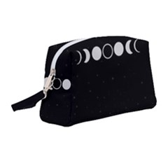 Moon Phases, Eclipse, Black Wristlet Pouch Bag (medium) by nateshop
